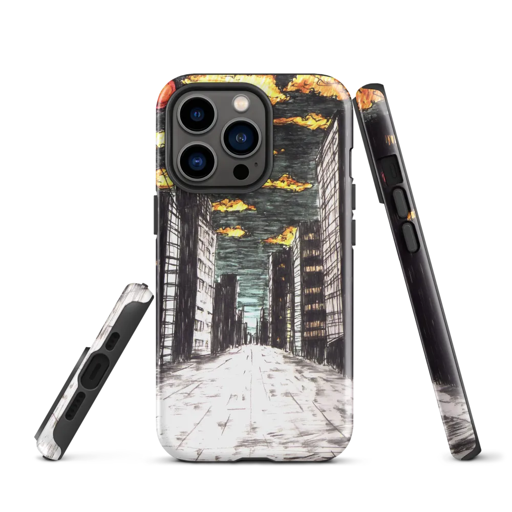 Eclipsed Cityscape | Phone Case |  13 Pro | Tough Case | Glossy