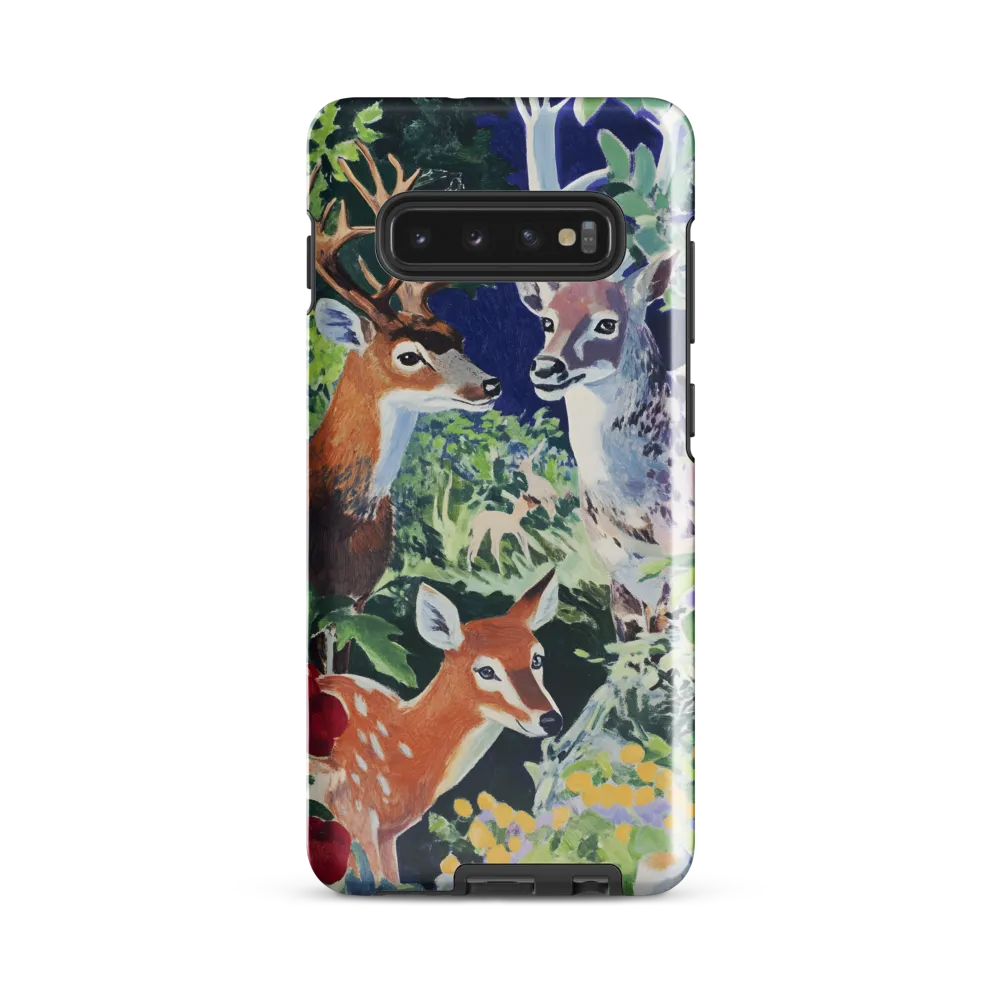 Whispers of the Forest: A Deer Gathering | Phone Case |  S10 Plus | Tough Case | Glossy