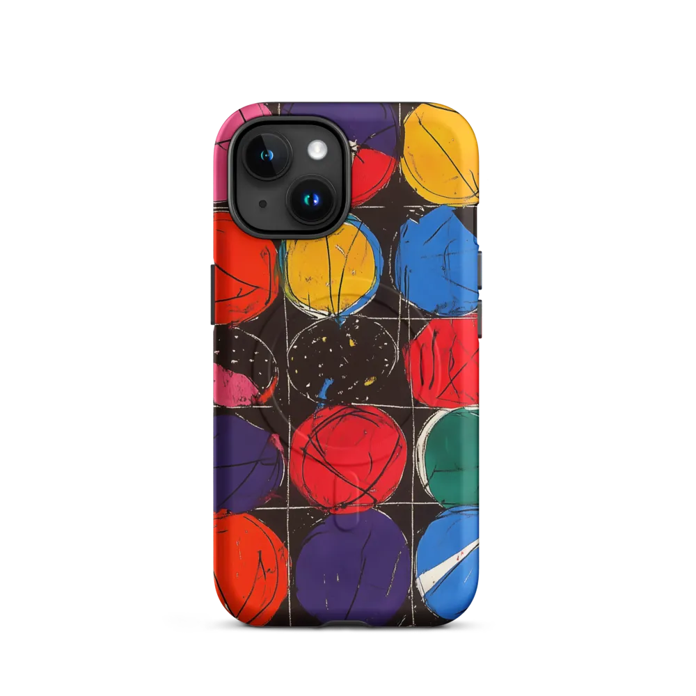 Colorful Circles in Abstract Harmony | Phone Case |  15 | MagSafe® Tough Case | Matte