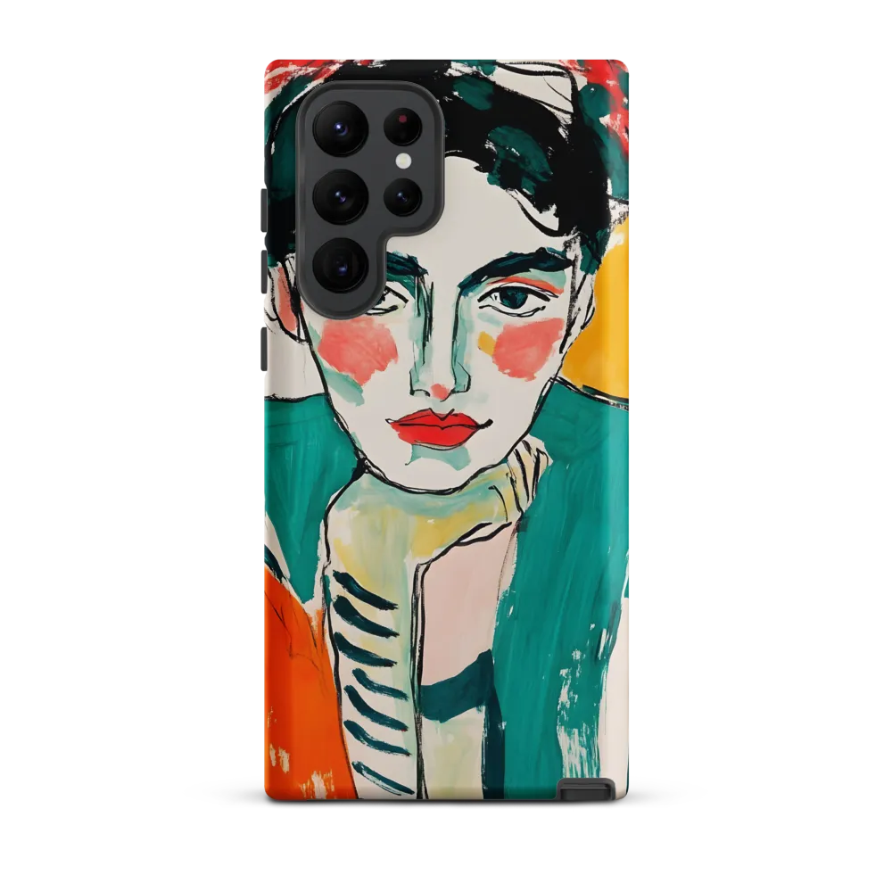 Contemplative Portrait in Bold Hues