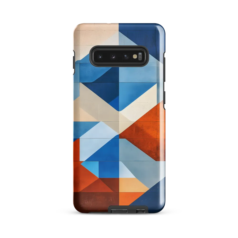 Geometric Harmony: A Vibrant Landscape | Phone Case |  S10 Plus | Tough Case | Glossy