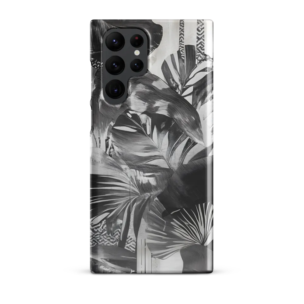 Monochrome Serenity in Tropical Foliage