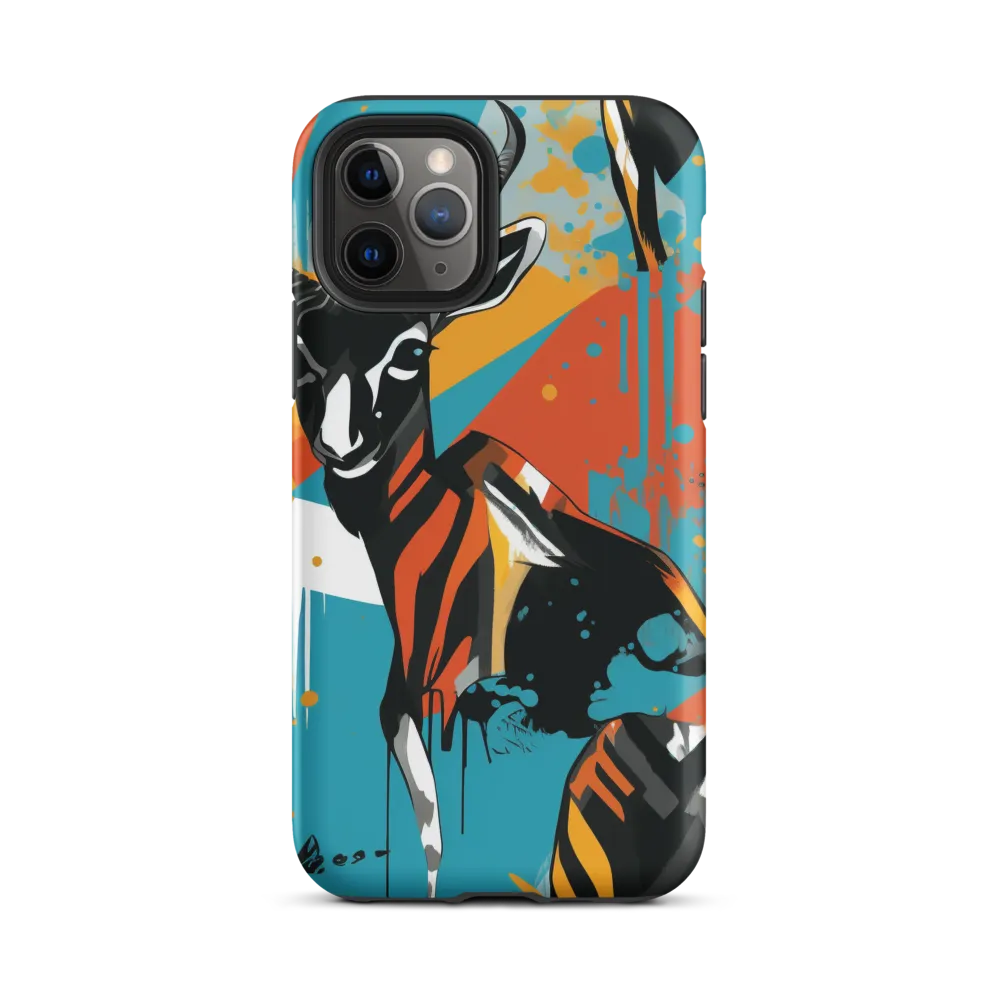 Dynamic Antelope in Vivid Abstract
