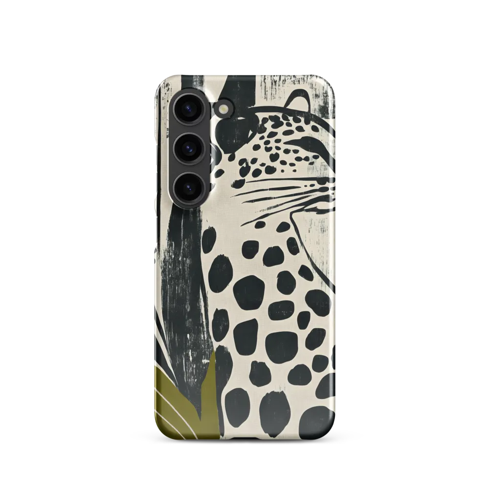 Leopard in Silhouette: A Modern Appeal | Phone Case |  S23 | Snap Case | Glossy
