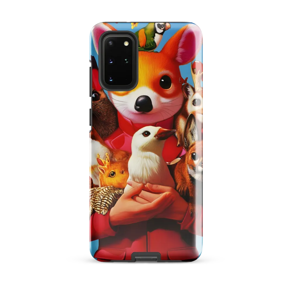 Harmony in Whimsy: A Modern Animal Ensemble | Phone Case |  S20 Plus | Tough Case | Glossy