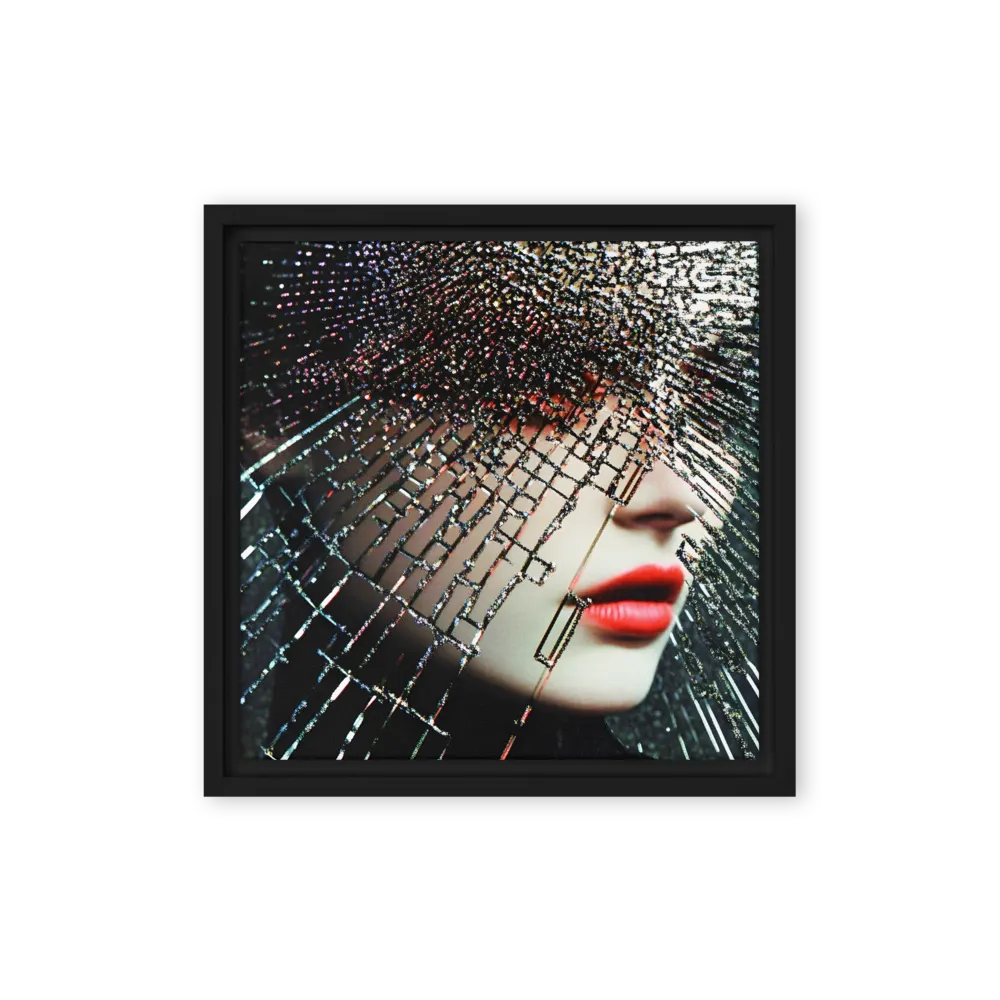 Fractured Identity | Canvas with Black Frame | 12″×12″