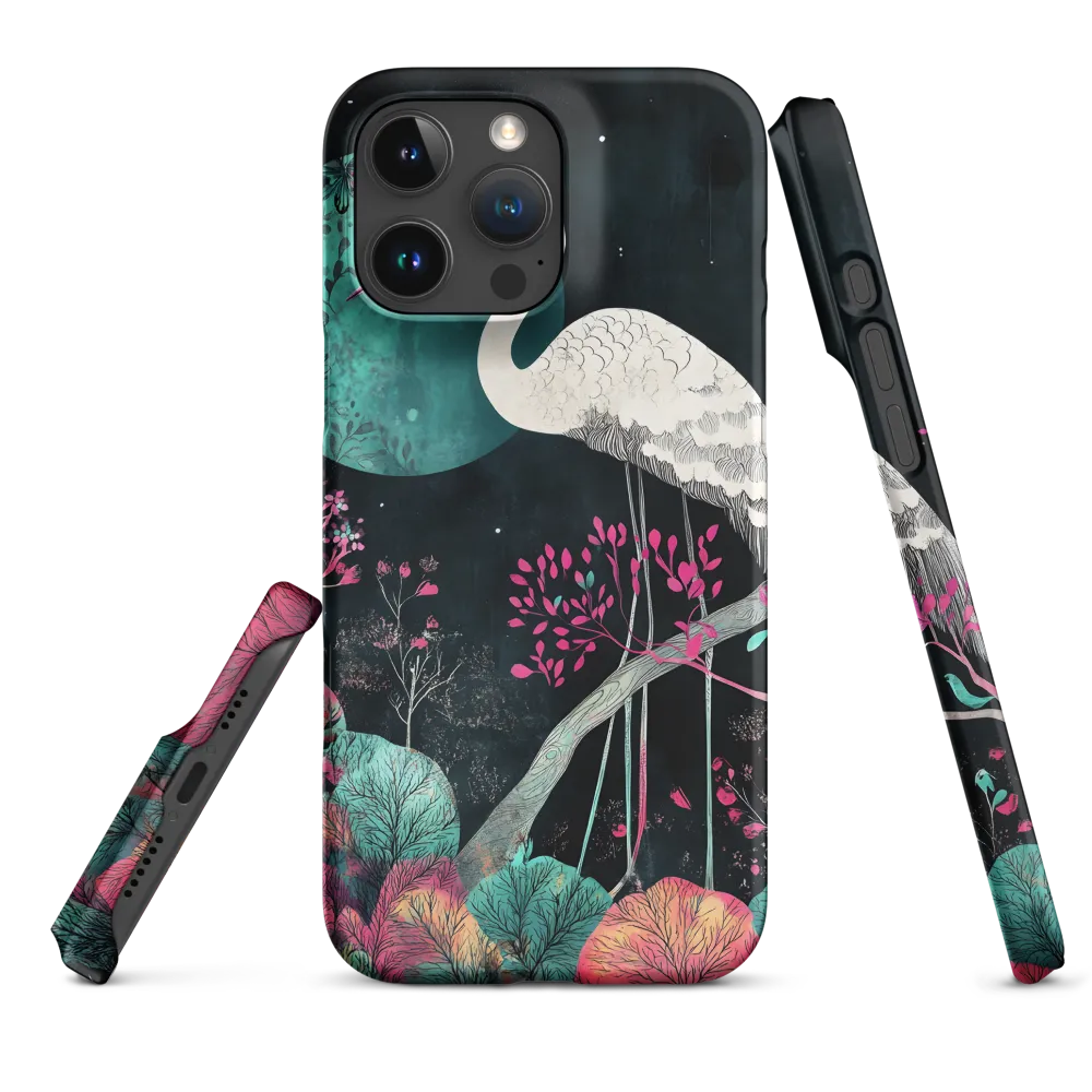 Ethereal Presence: Heron in a Floral Dreamscape