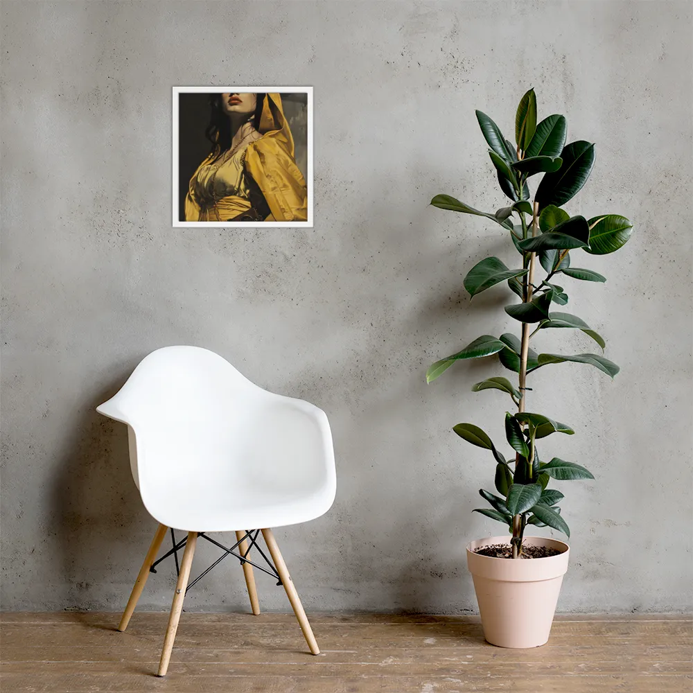 Veiled Confidence | Poster with White Frame | 16″×16″