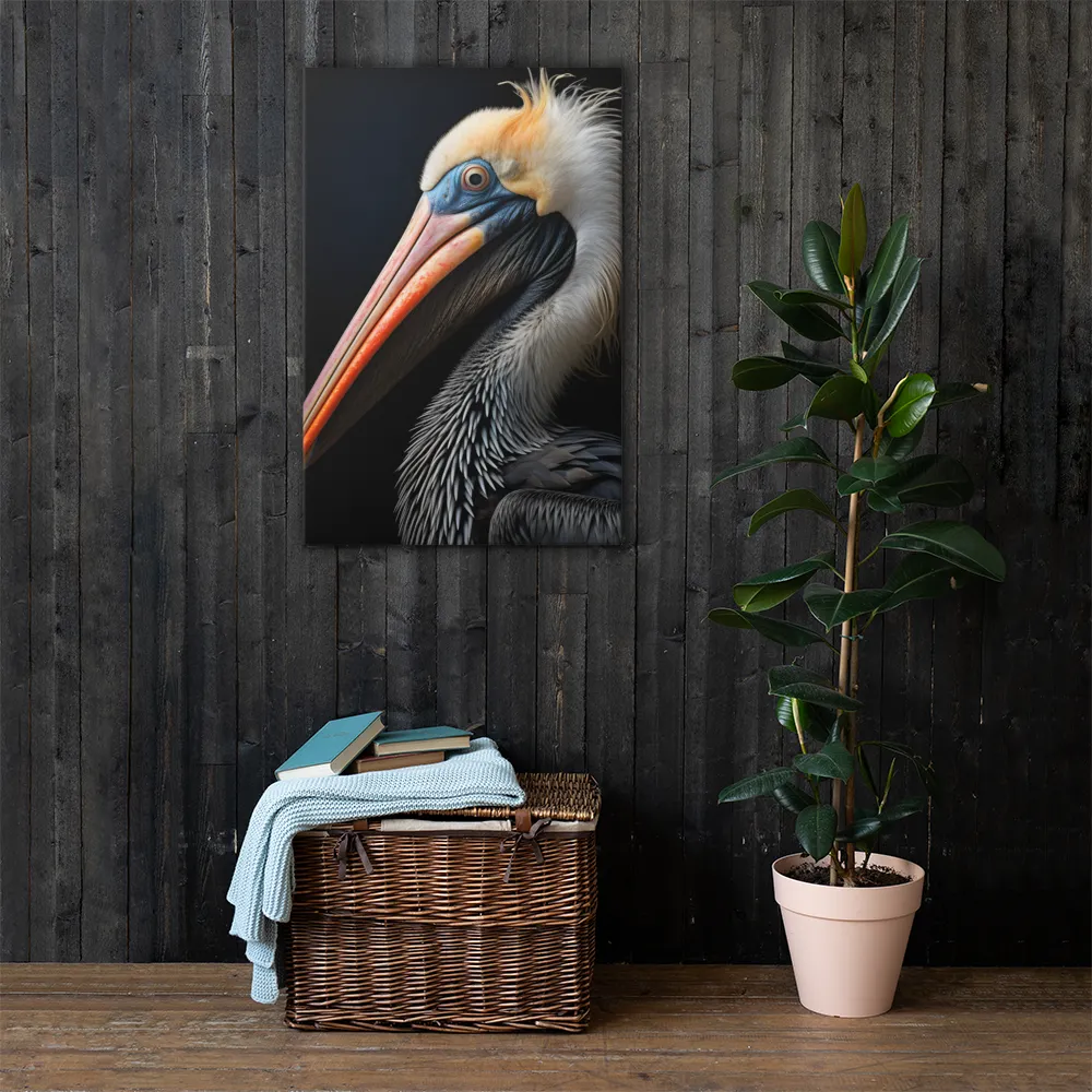 Majestic Portrait of a Pelican | Canvas | 24″×36″