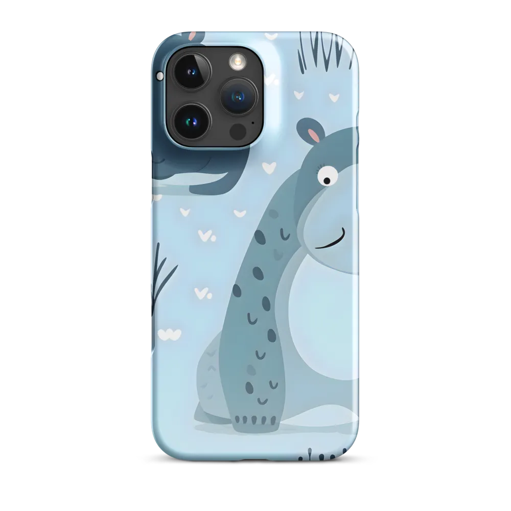 Whimsical Hippo Delight | Phone Case |  16 Pro Max | Snap Case | Glossy