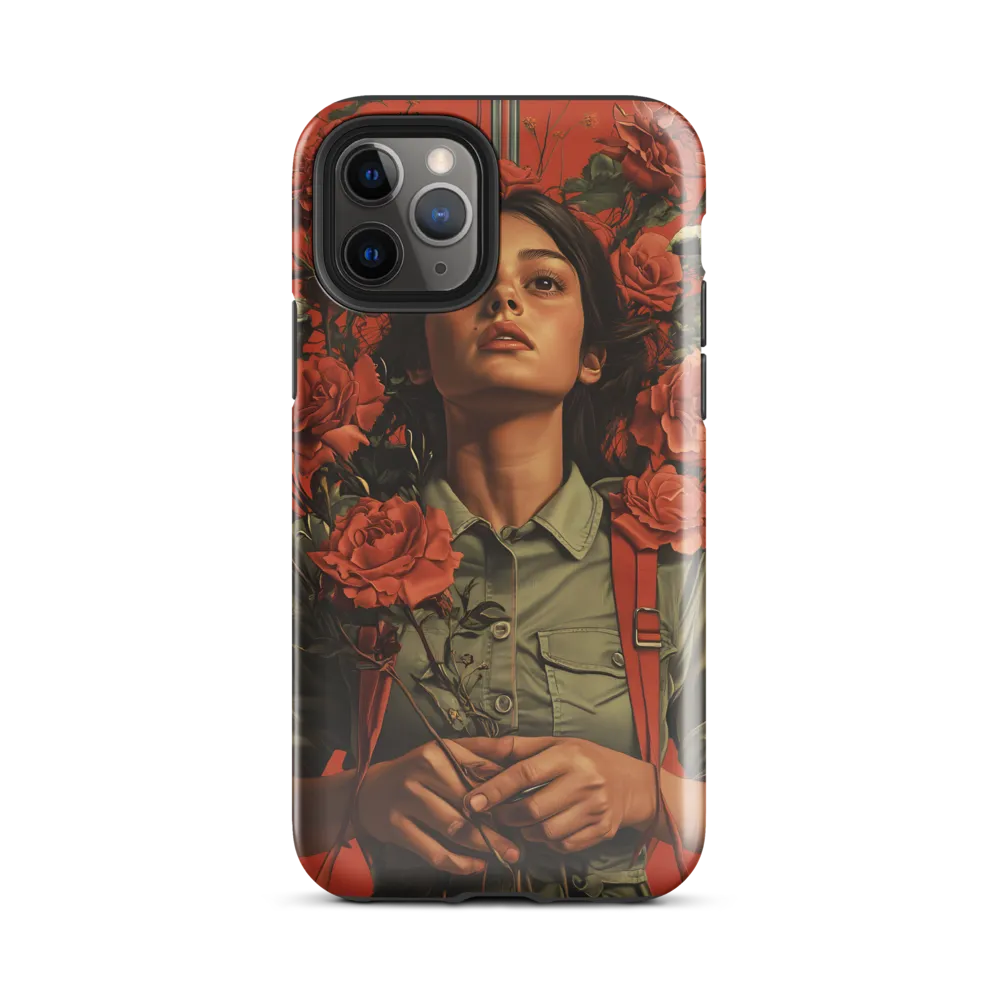 Harmony and Strength: A Portrait Among Roses