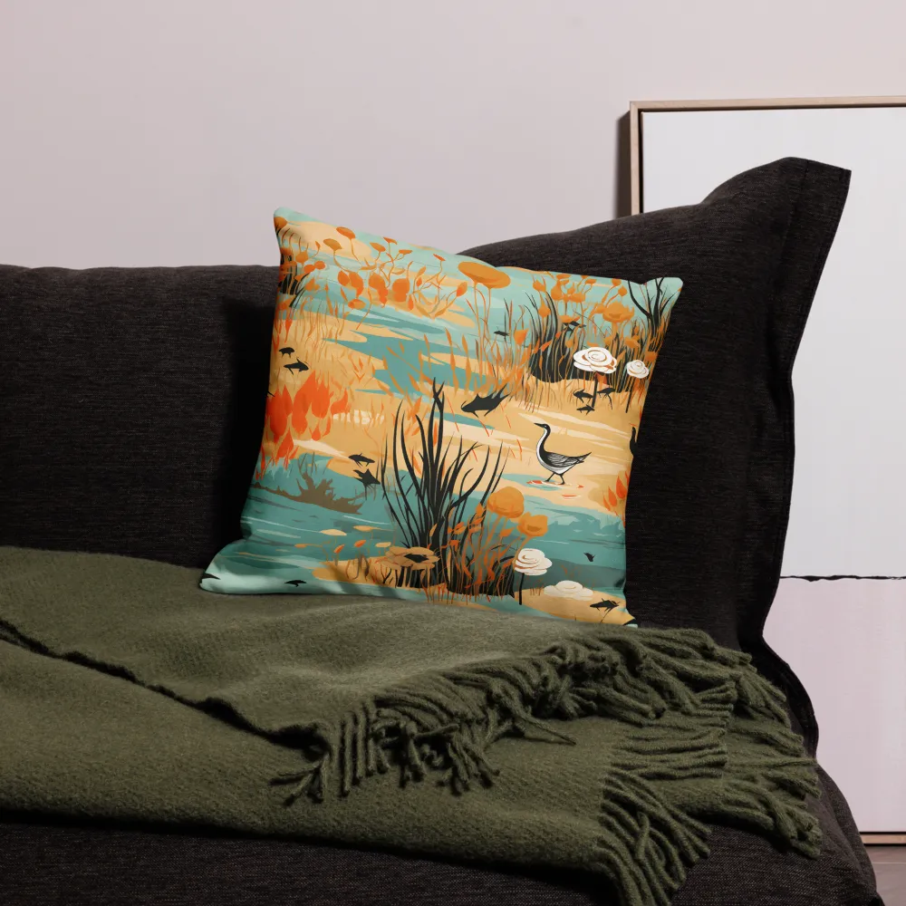 Whispers of the Wetlands | Pillow | 18″×18″