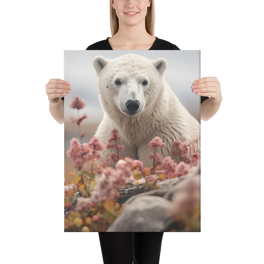 Curiosity Among Blooms: The Polar Bear