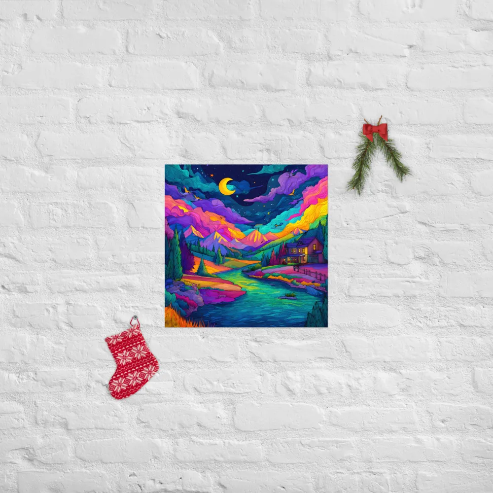 Prismatic River Retreat 
 Poster | 18″x 18″