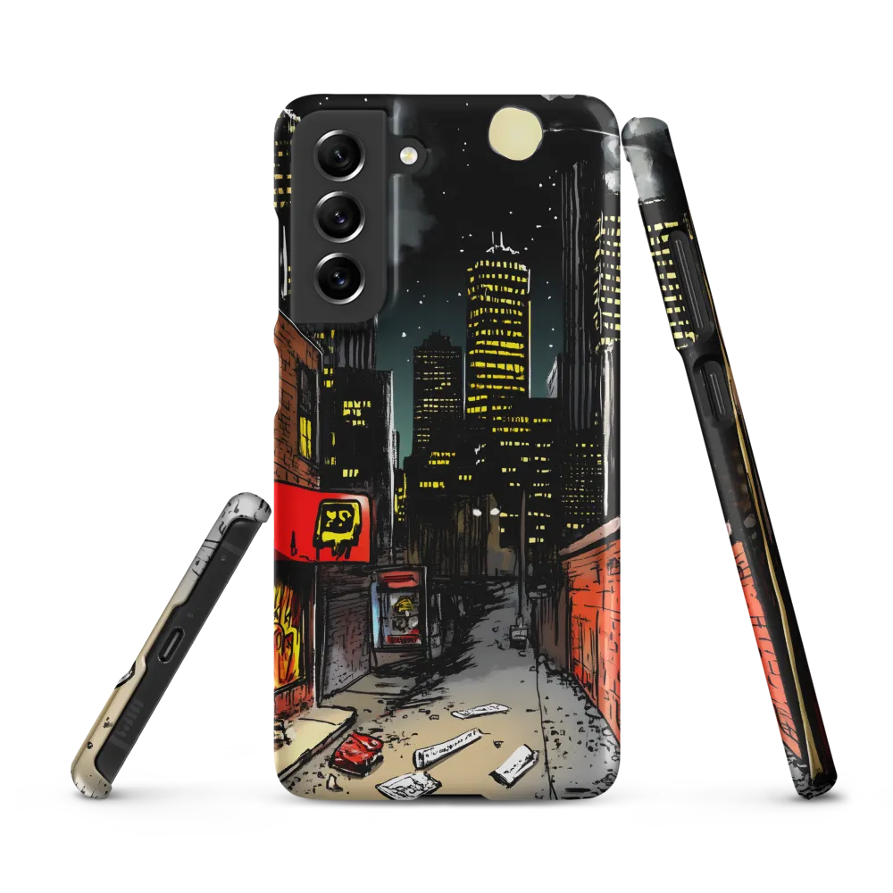Nocturnal Cityscape: The Hidden Alley | Phone Case |  S21 FE | Snap Case | Matte
