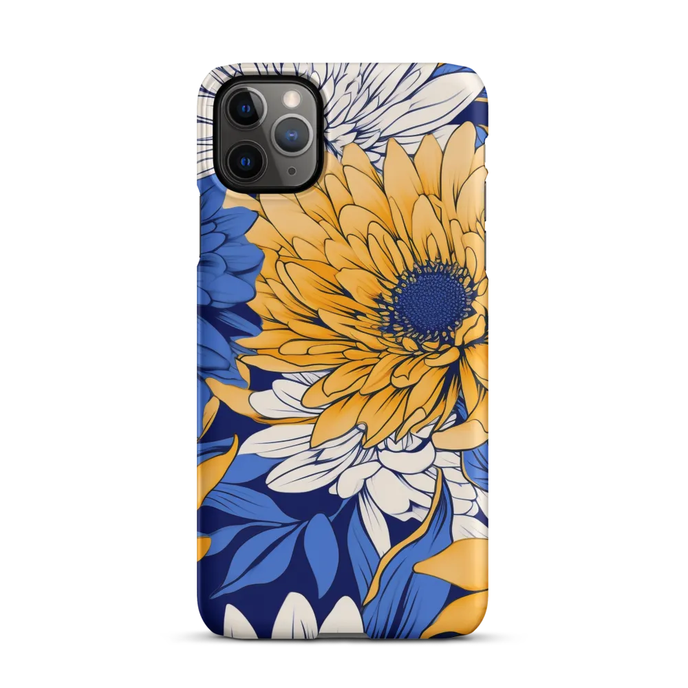 Floral Harmony in Blue and Yellow
