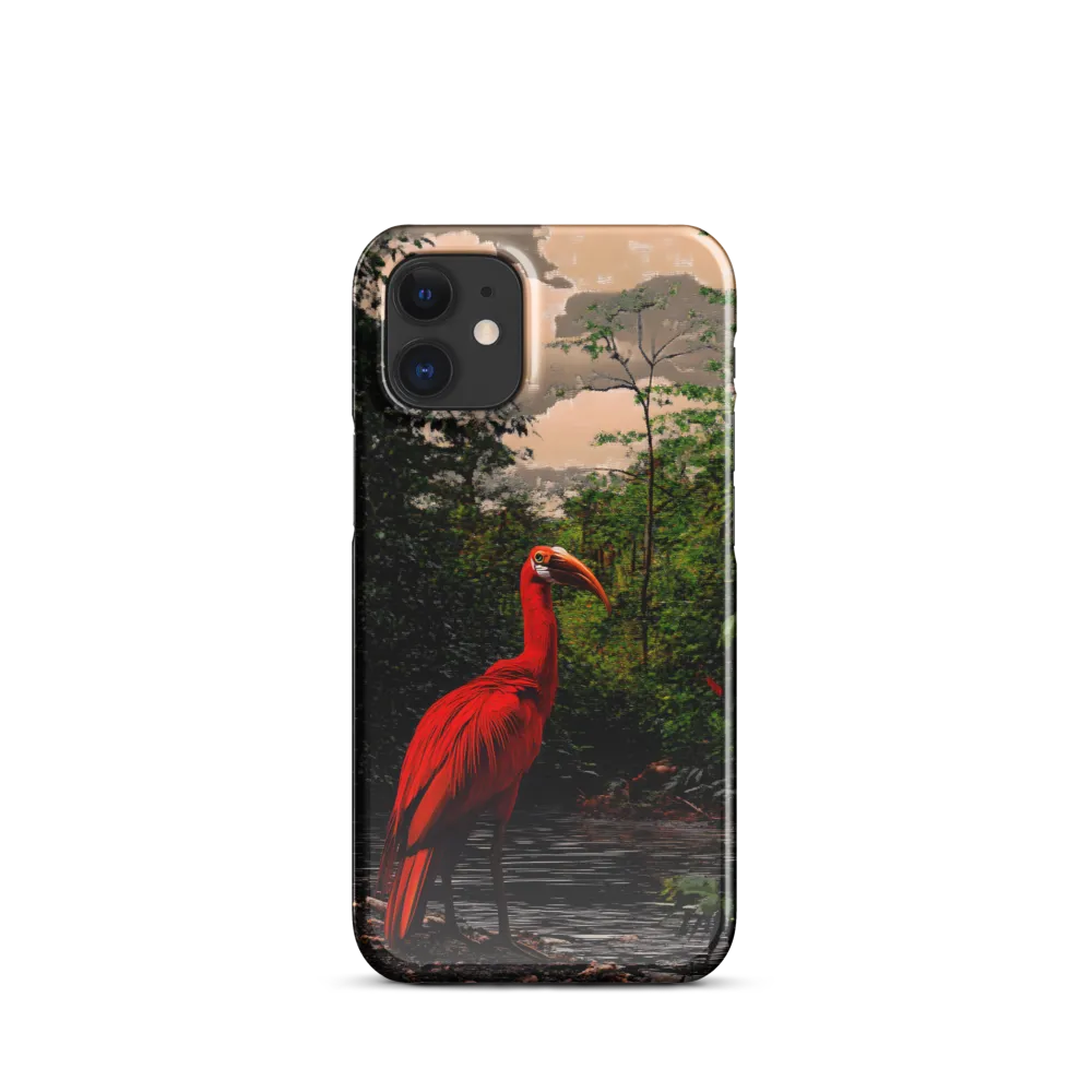 Crimson Ibis at the Water's Edge