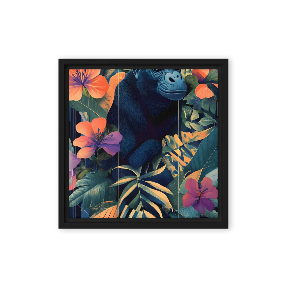 Harmony of Nature and Geometry | Canvas with Black Frame | 12″×12″