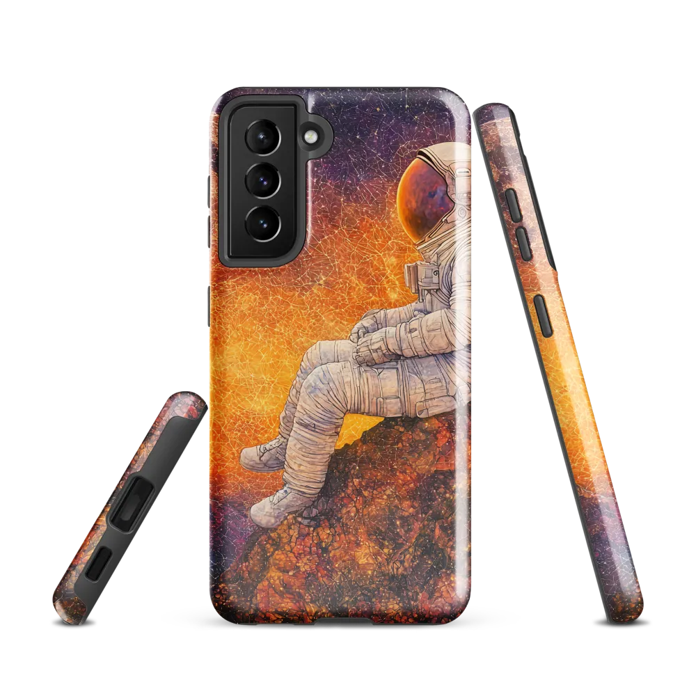 Cosmic Contemplation | Phone Case |  S21 | Tough Case | Glossy