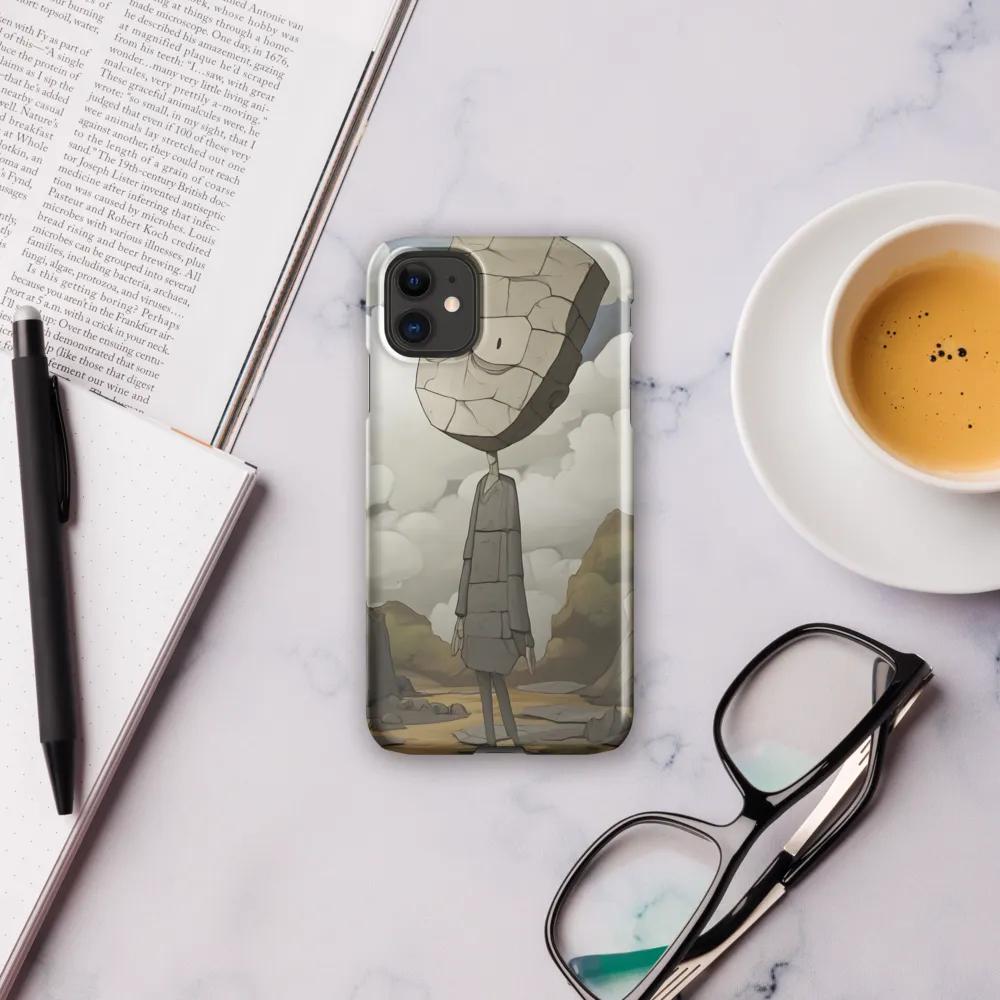 Whimsical Stone Figure in a Rocky Landscape | Phone Case |  11 | Snap Case | Glossy