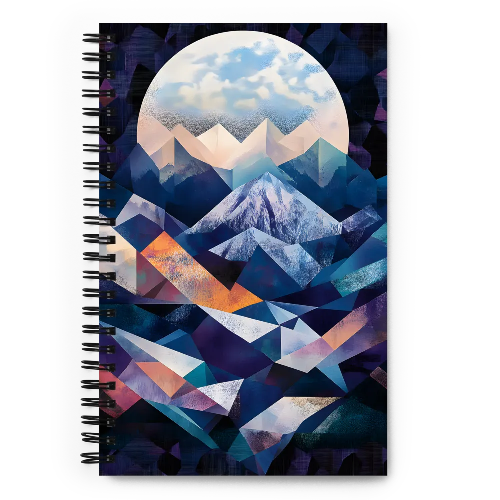 Luminous Peaks: A Geometric Reverie | Spiral Notebook