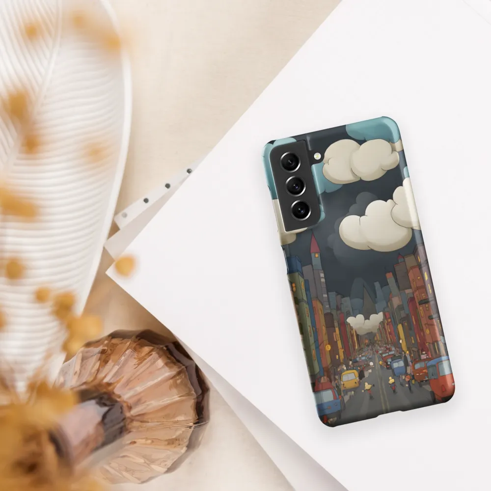 Urban Symphony: A City Awakens at Dusk | Phone Case |  S21 | Snap Case | Matte