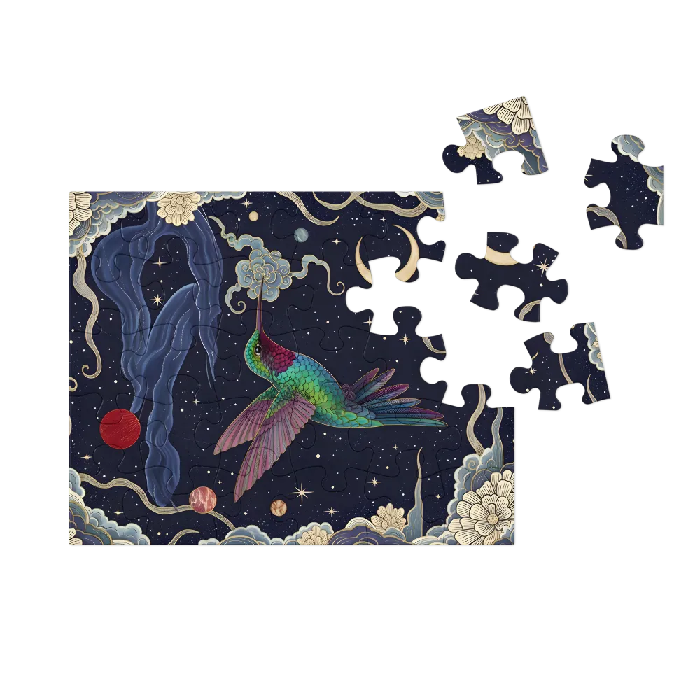 Celestial Hummingbird 
 Jigsaw Puzzle in Tin Box