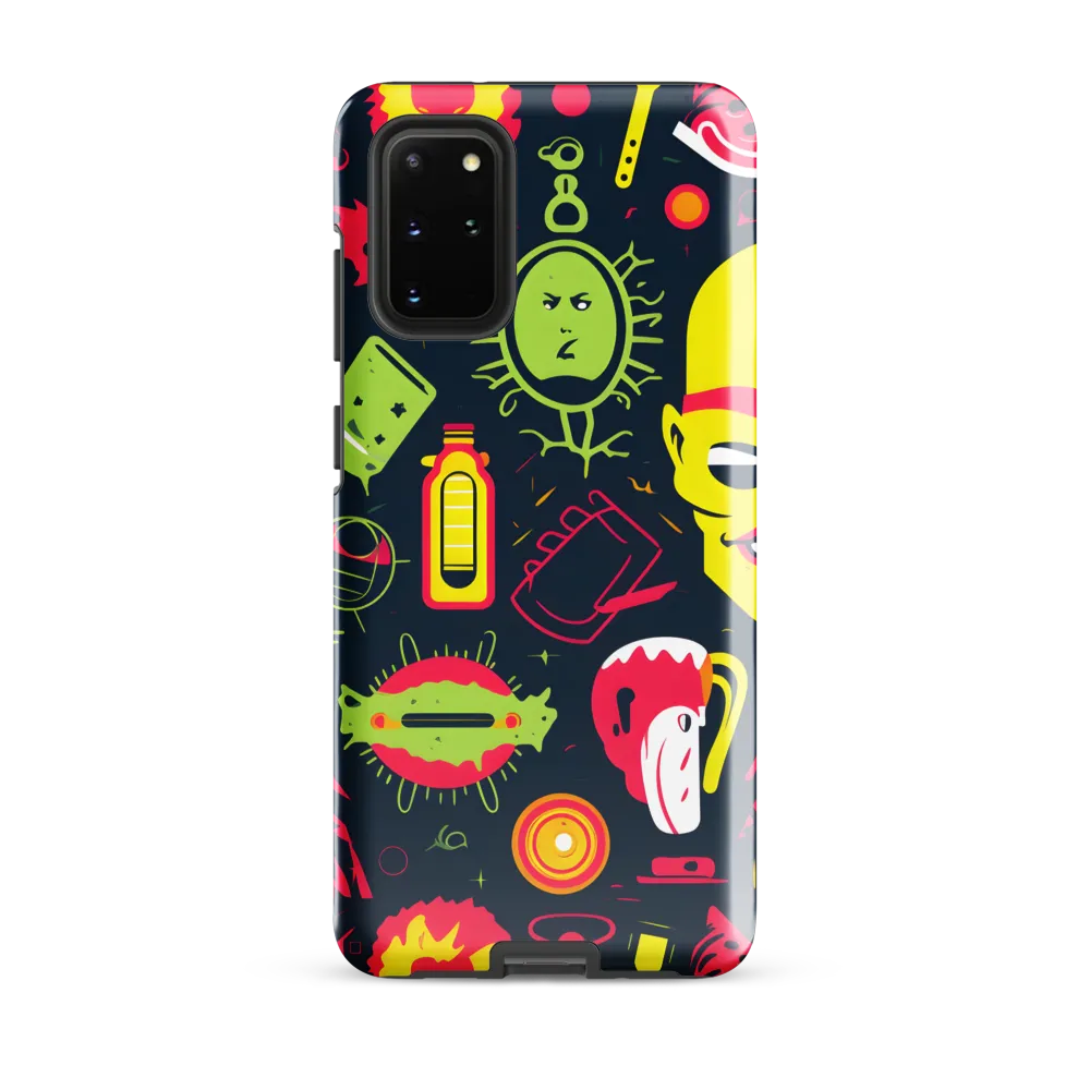 Neon Revelry: A Quirky Exploration of Modern Pop Art | Phone Case |  S20 Plus | Tough Case | Glossy