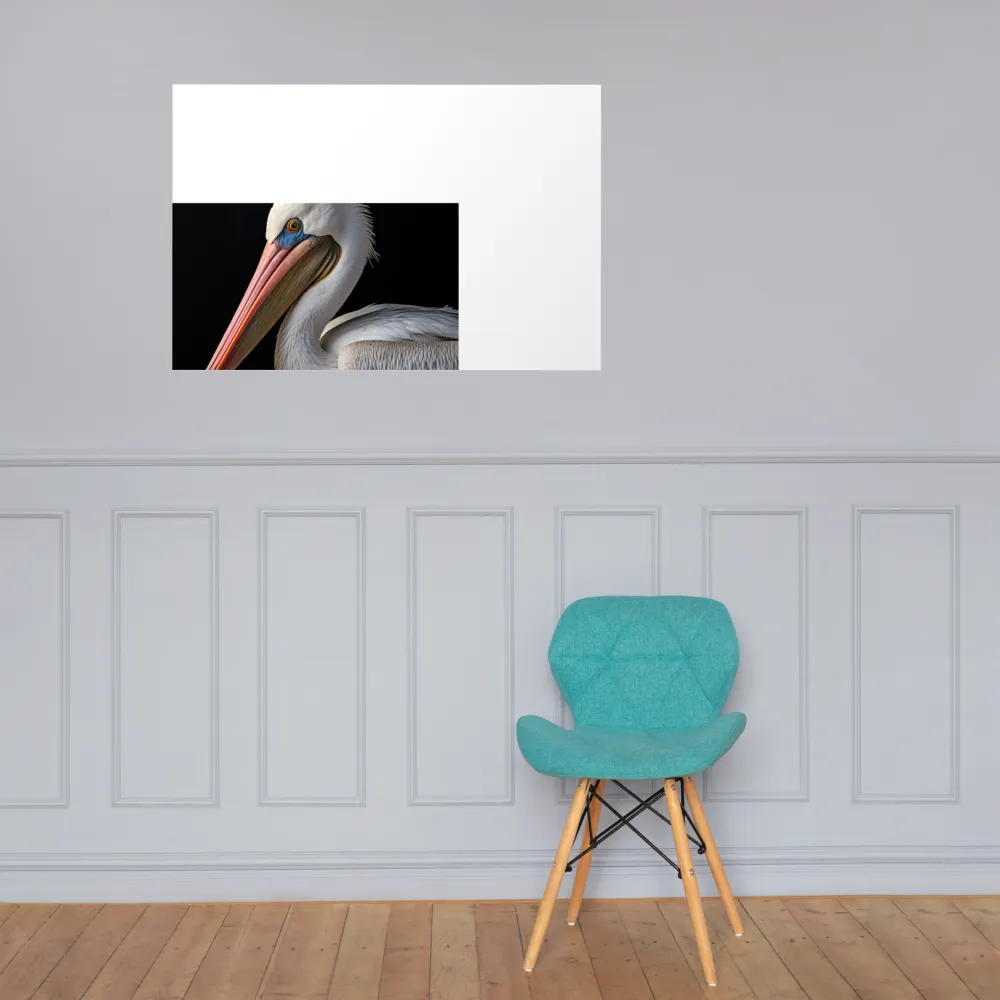 Elegance in White: The Pelican | Poster | 24″×36″