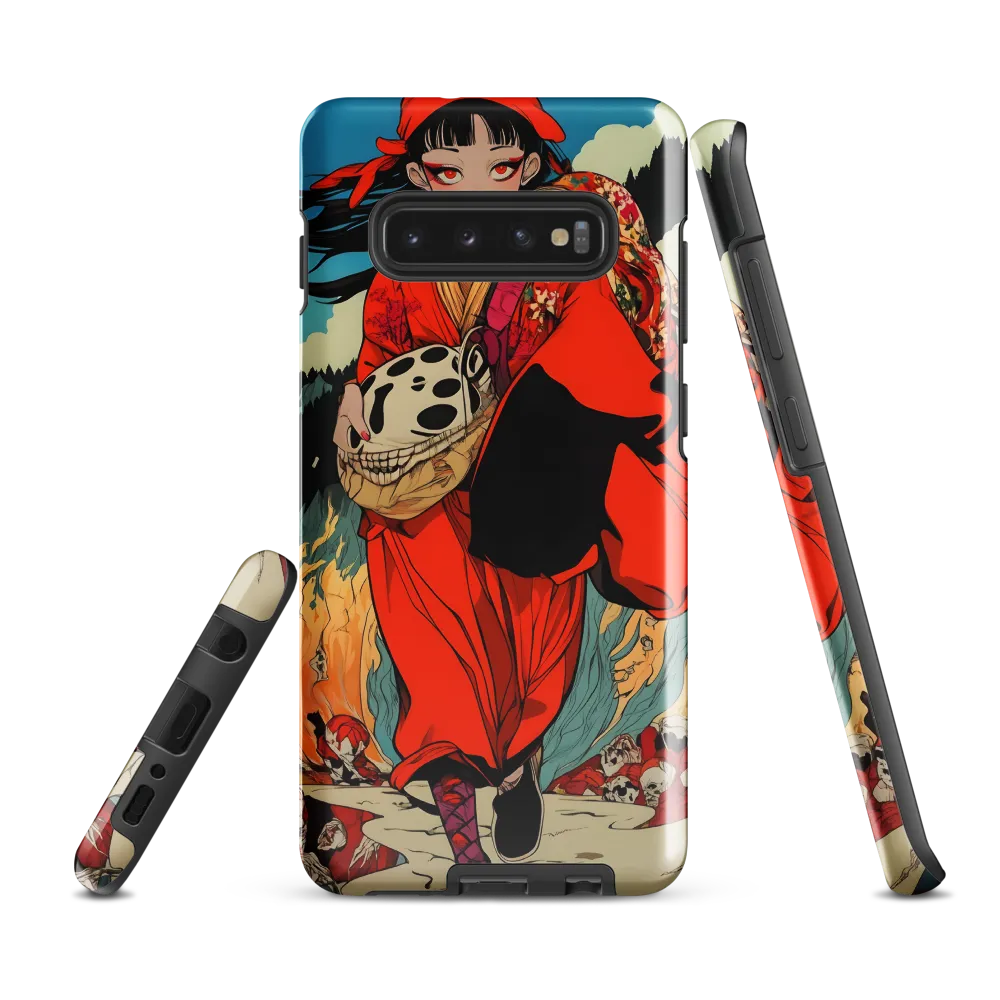 The Girl in Flames | Phone Case |  S10 Plus | Tough Case | Glossy