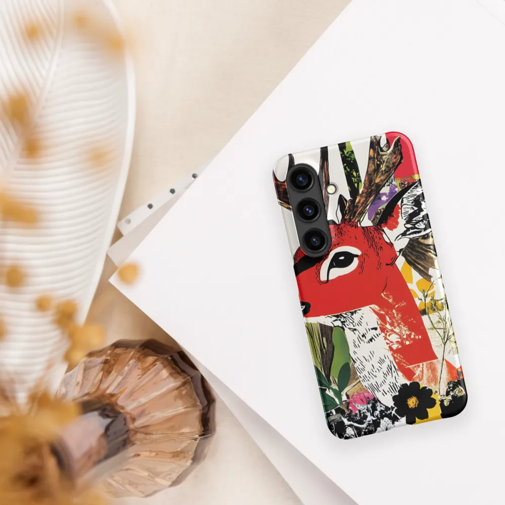 Vibrant Harmony: The Deer in Nature | Phone Case |  S24 | Snap Case | Matte