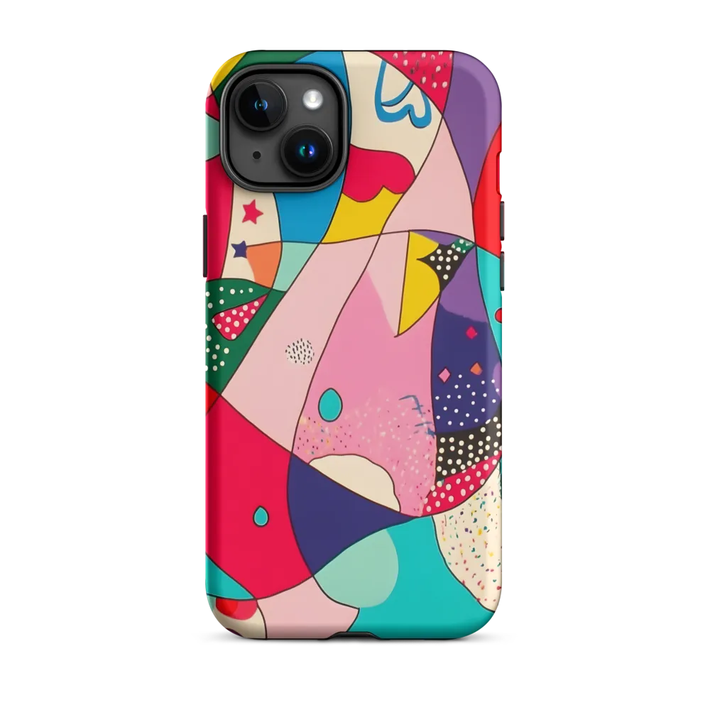 Playful Geometry in Color | Phone Case |  15 Plus | Tough Case | Matte