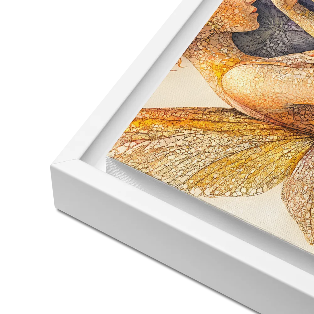 Whispers of the Frosted Meadow | Canvas with White Frame | 12″×12″