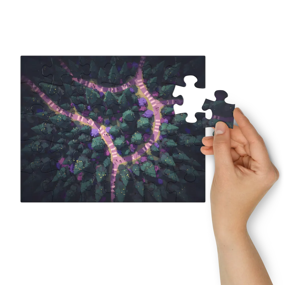 Twilight Canopy Path 
 Jigsaw Puzzle in Tin Box