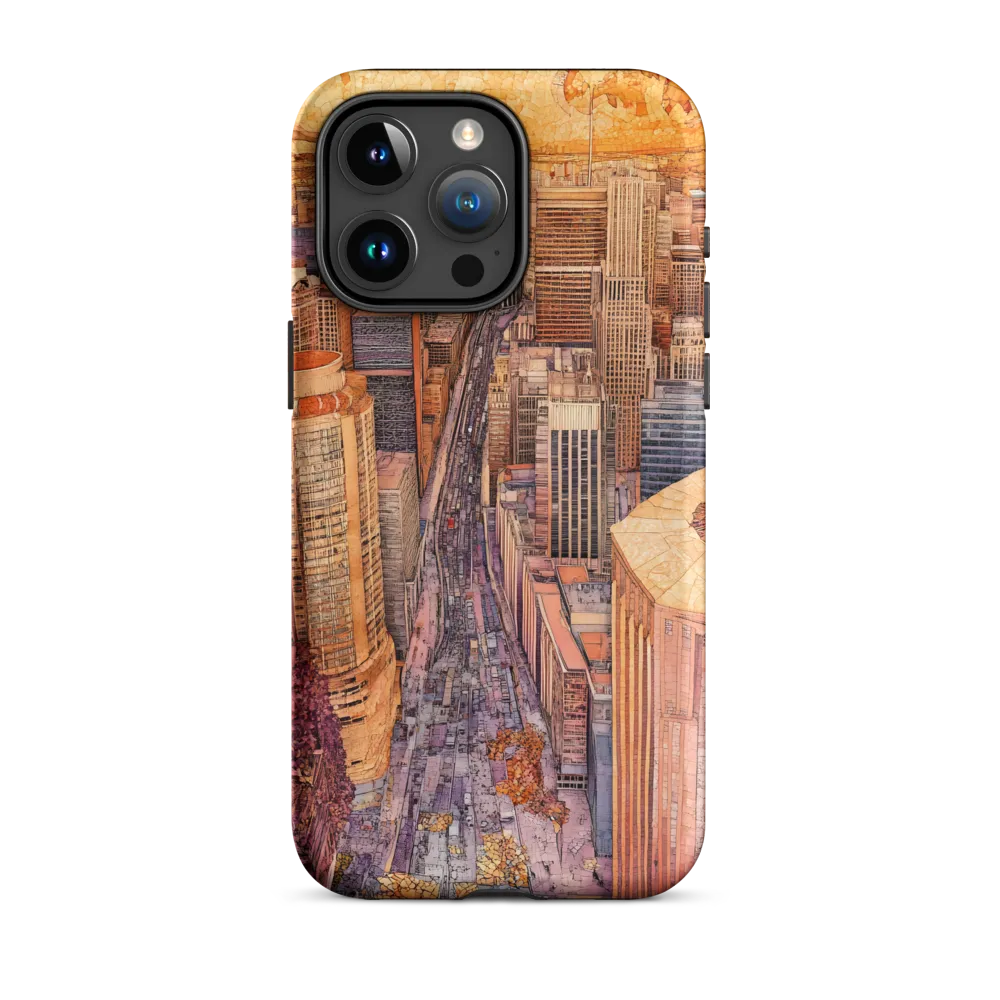 Mosaic Cityscape at Dusk