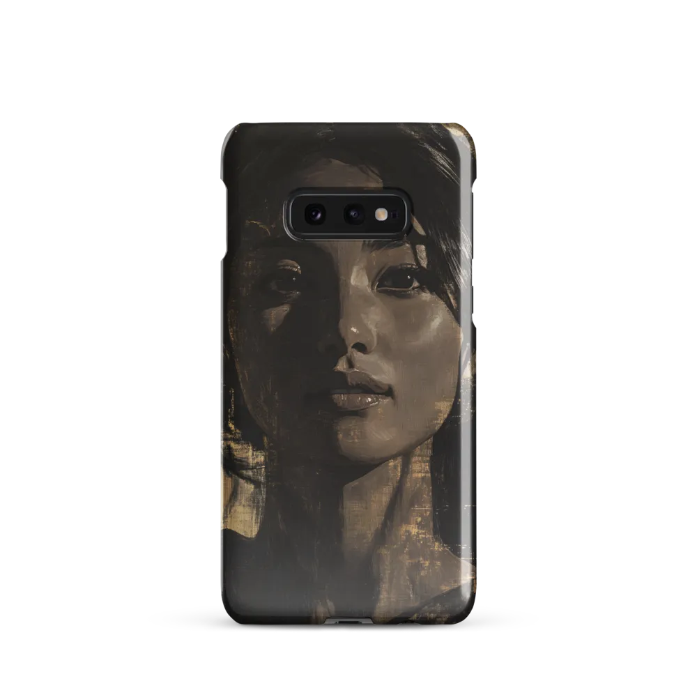 Golden Gaze: A Contemporary Portrait | Phone Case |  S10e | Snap Case | Glossy