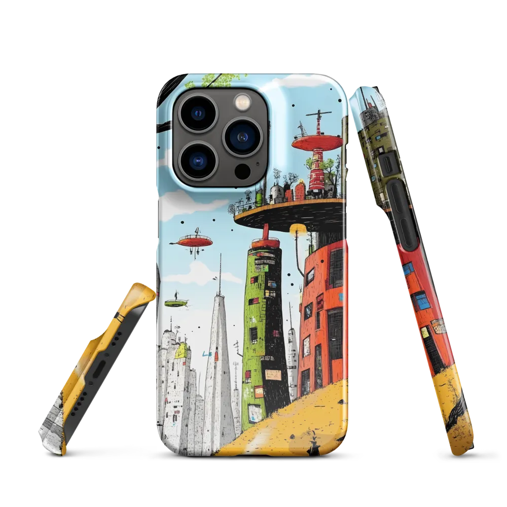 Futuristic Urban Dreamscape | Phone Case |  14 Pro | Snap Case | Glossy