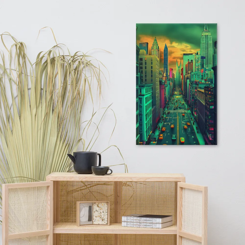 Urban Surrealism: Neon Dreams | Canvas | 24″×36″