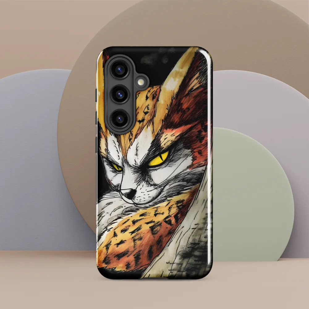 Fierce Gaze of the Wild Cat