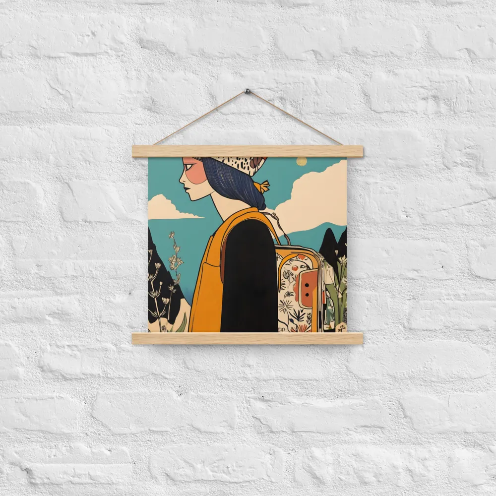 Journey's Serenity | Poster With Oak Wood Hanger | 14″×14″