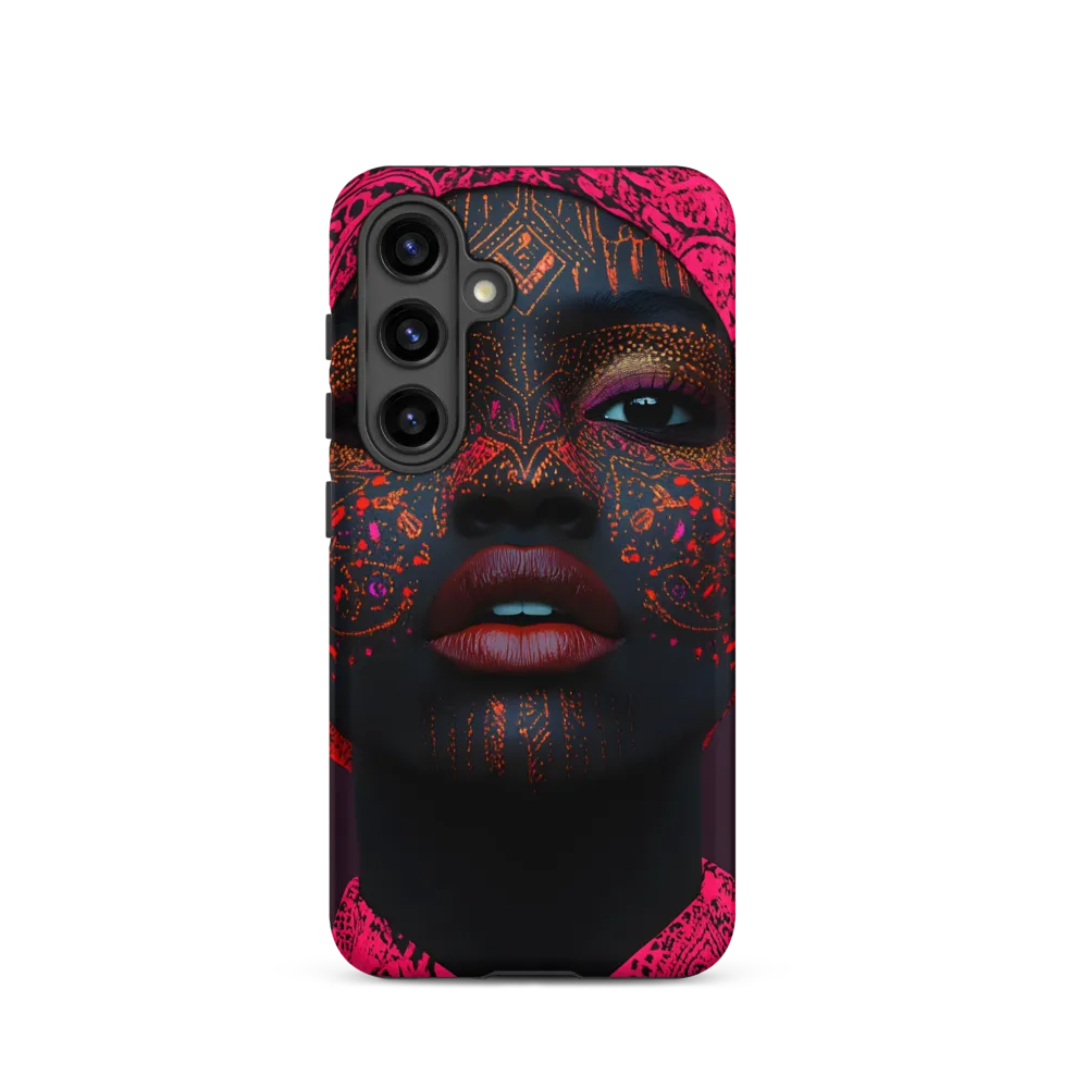Neon Adornments: A Portrait of Cultural Expression