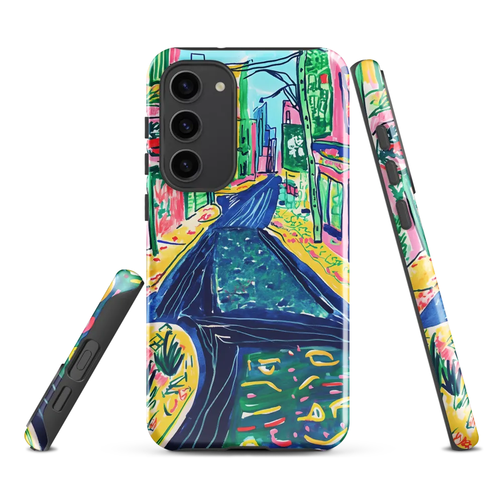 Dreamy Street in Vibrant Hues