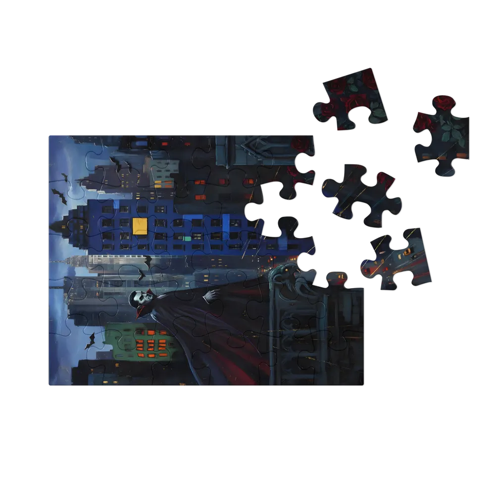 Rooftop Vampire 
 Jigsaw Puzzle in Tin Box