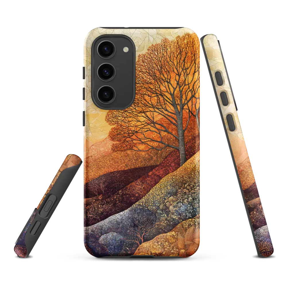 Amber Canopy on Patterned Hills