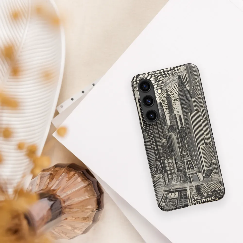 Urban Dreams: A Surreal Cityscape | Phone Case |  S24 | Snap Case | Matte