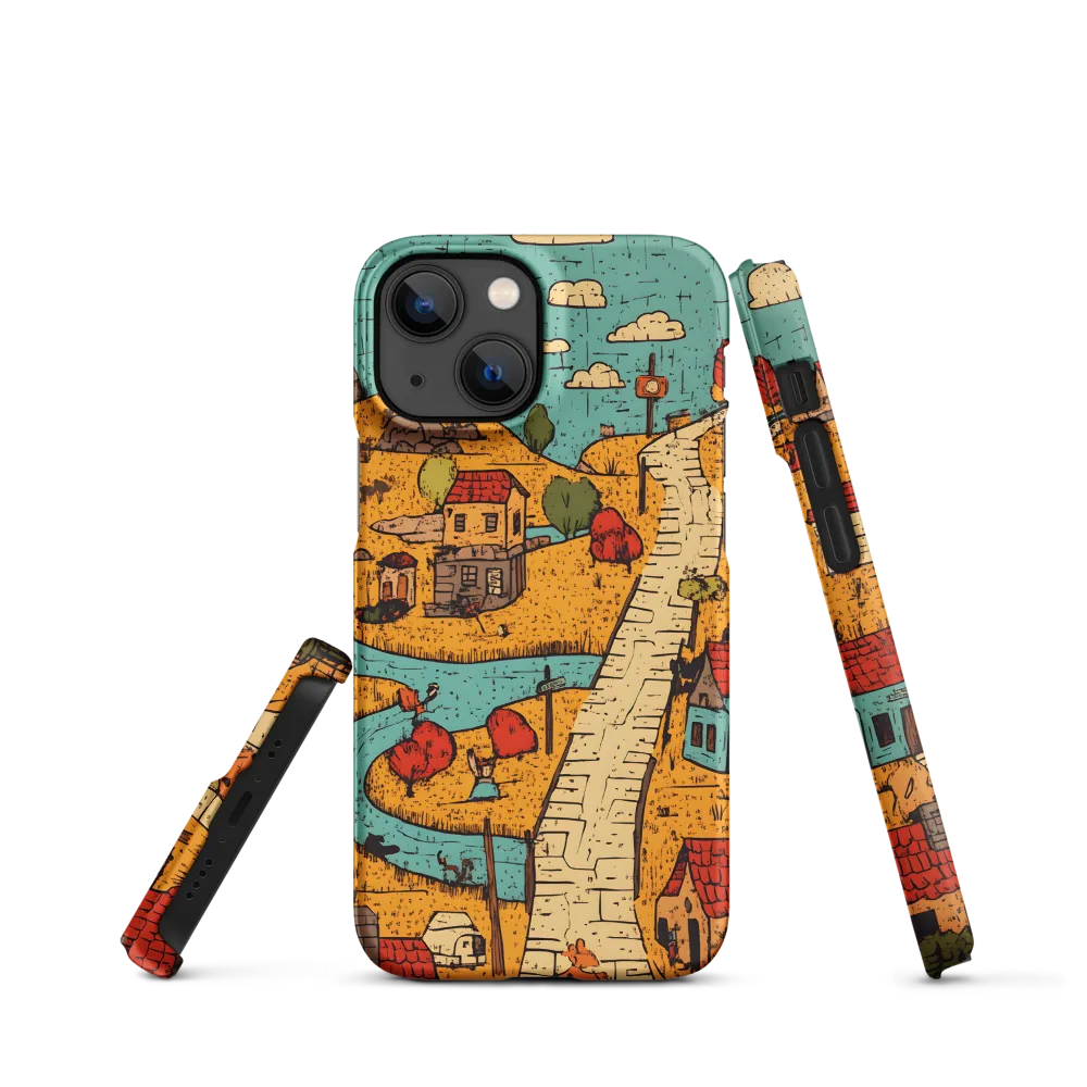 Whimsical Village Landscape | Phone Case |  13 Mini | Snap Case | Matte