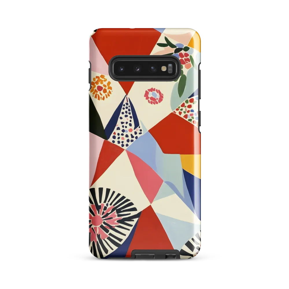 Vibrant Geometric Harmony | Phone Case |  S10 Plus | Tough Case | Glossy