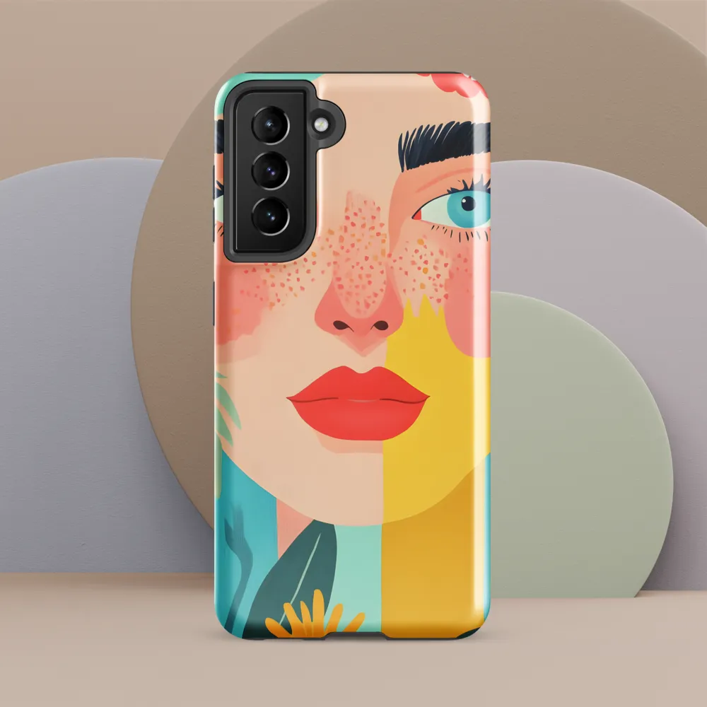 Floral Serenity: A Modern Portrait