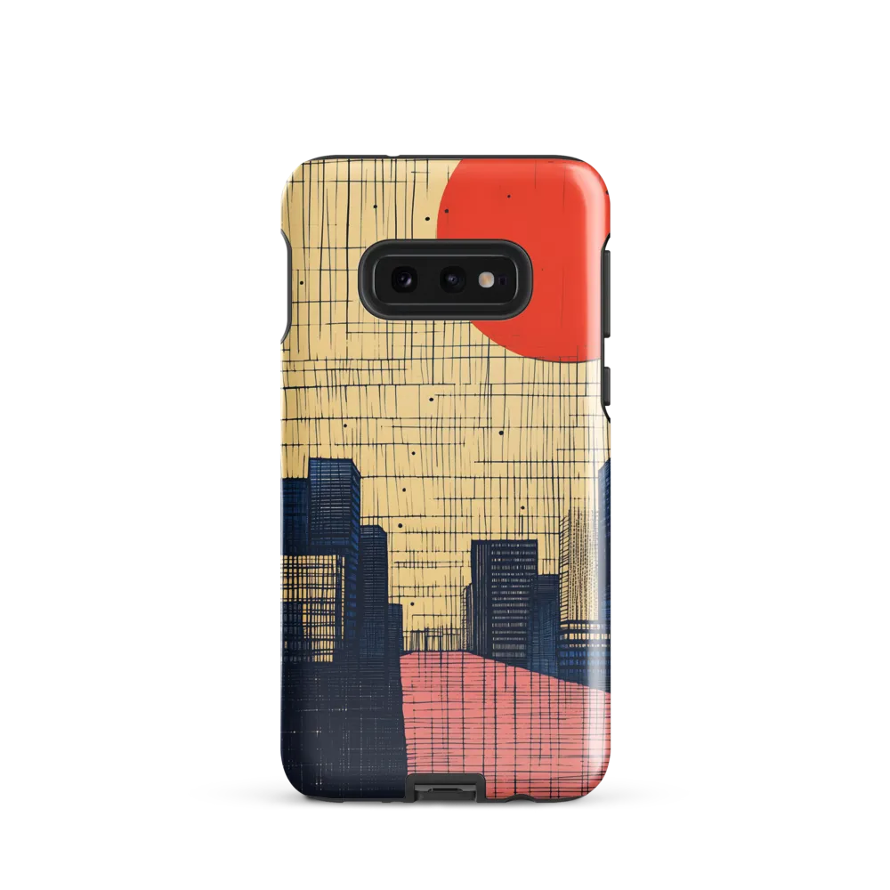 Urban Echoes: A Minimalist Cityscape | Phone Case |  S10e | Tough Case | Glossy