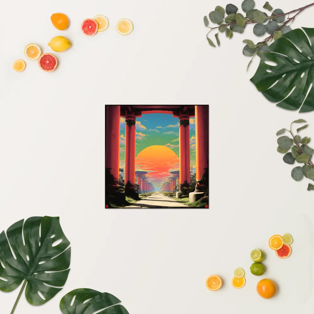 Avenue of Crimson Gates 
 Poster | 18″x 18″